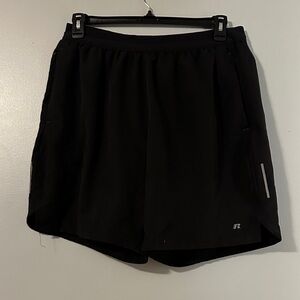 Lined Classic Black Athletic Shorts